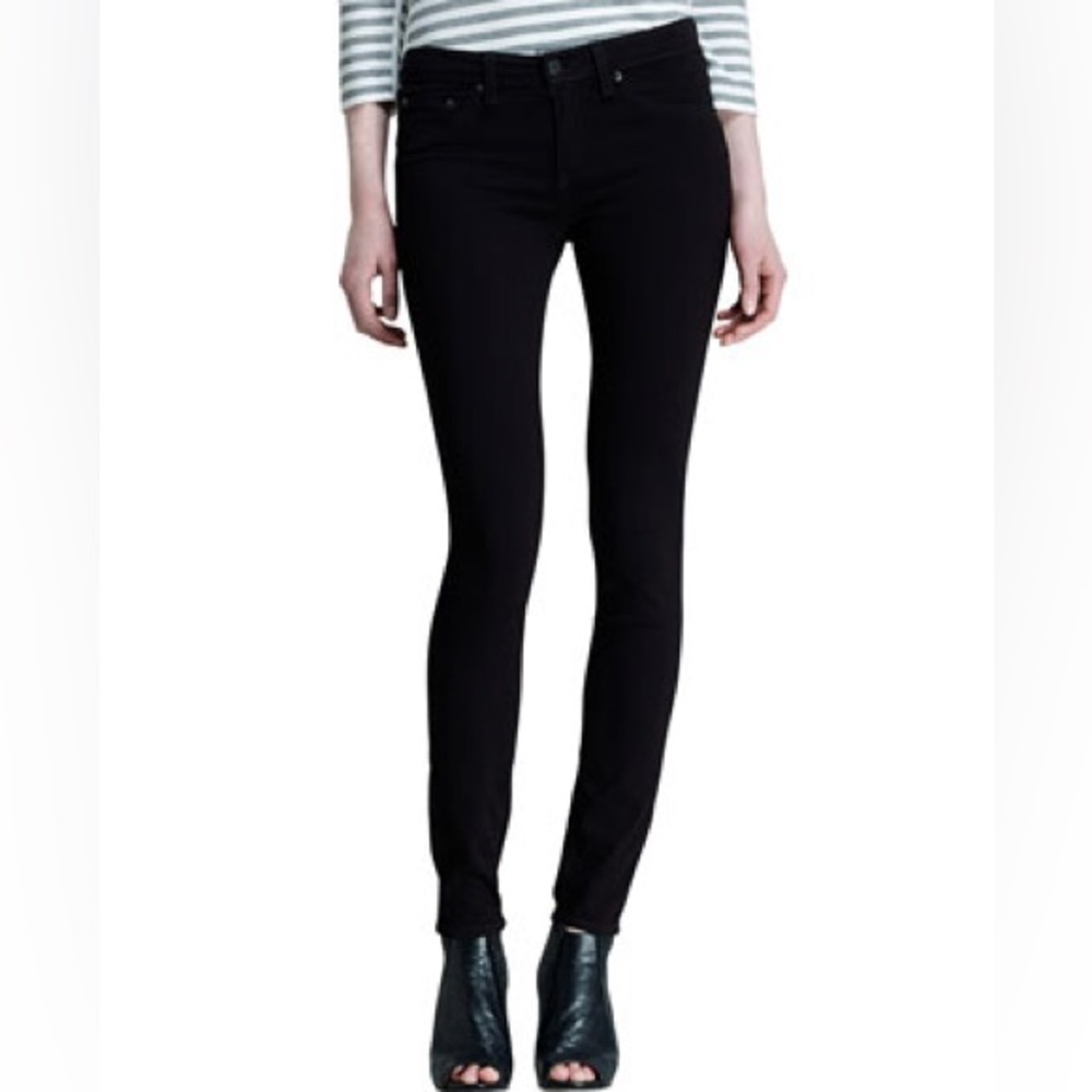RAG & BONE/JEANS The Legging Jeans Black Plush